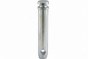 Metal clevis pin on a white background