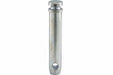 Metal clevis pin on a white background
