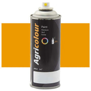 Agricultural spray paint can with orange background