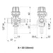 Regulator for 12v Pump with 3D QC mount with 40mm Gauge - THE CO-OP 9620422.GAUGE dimensions