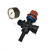 Pressure regulator for 12 volt threaded outlet pumps ARAG 9620922 with Gauge 9620922.GAUGE 