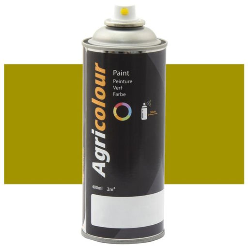 Agricolour spray paint can with a brown color swatch on a white background