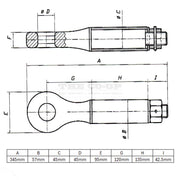 7 tonne swivel towing eye dimensions