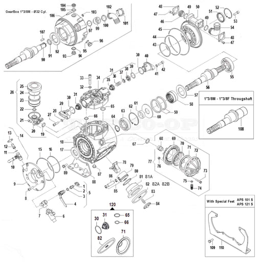 Silvan APS121 Spare parts reference diagram