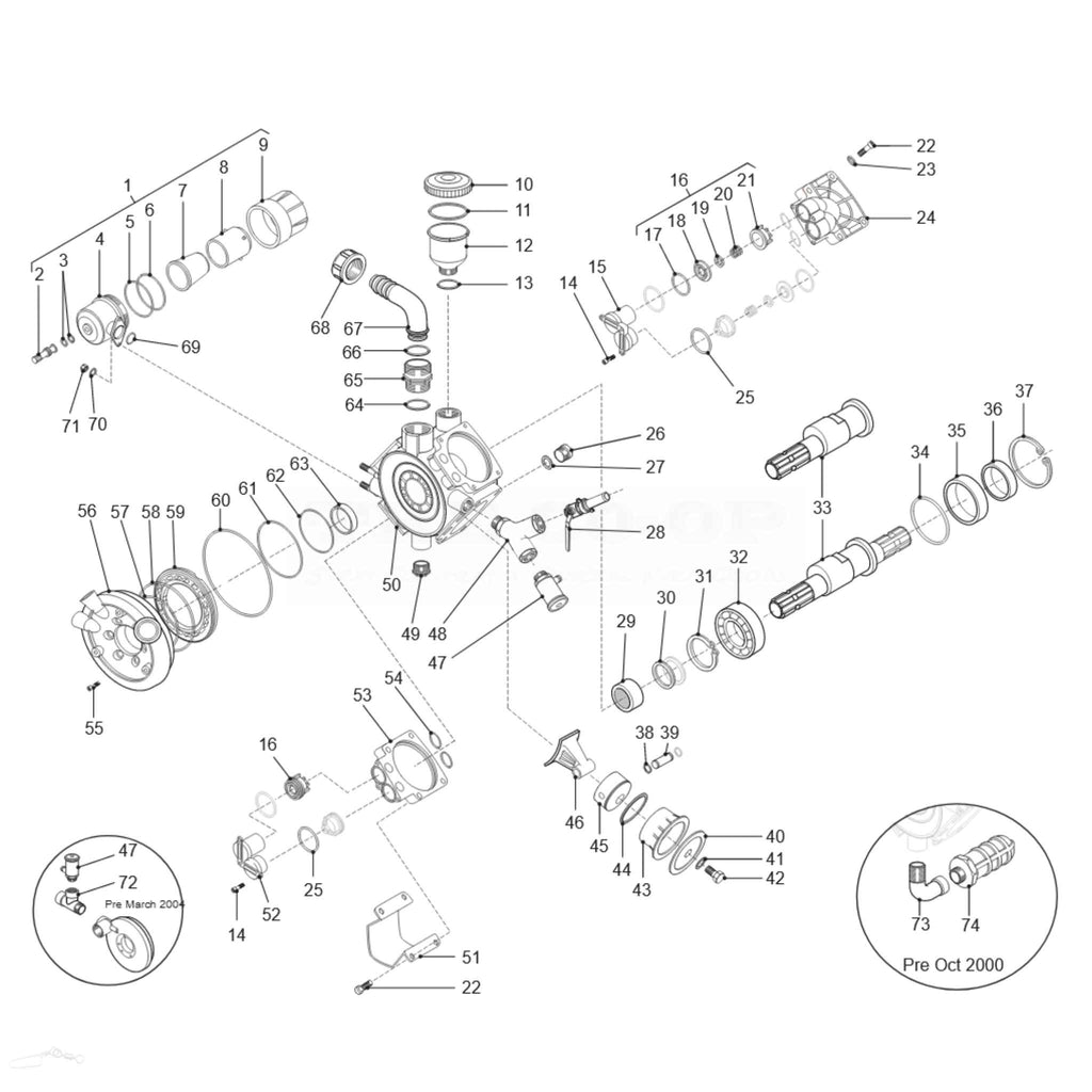 Silvan Diaphragm pump spare parts / Comet Diaphragm pump spare parts