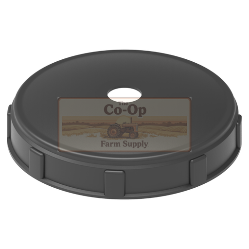 Black lid with Co-Op Farm Supply logo on a white background