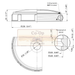 Technical drawing of a mechanical component with dimensions and Co-Op branding.
