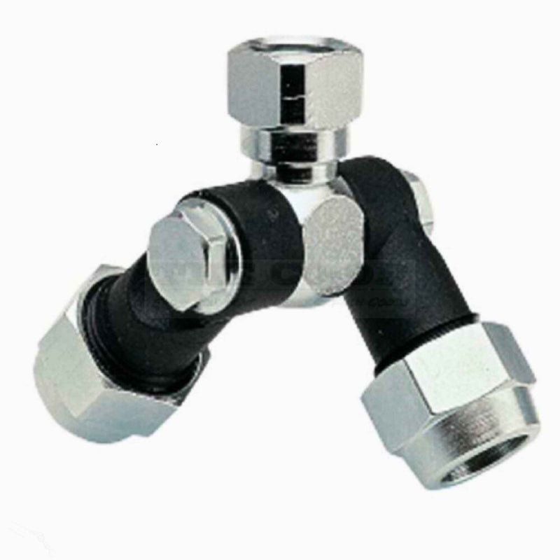 Braglia Swivel Nozzle Double 1/4 Inch BSPF Includes Caps 264.612.167