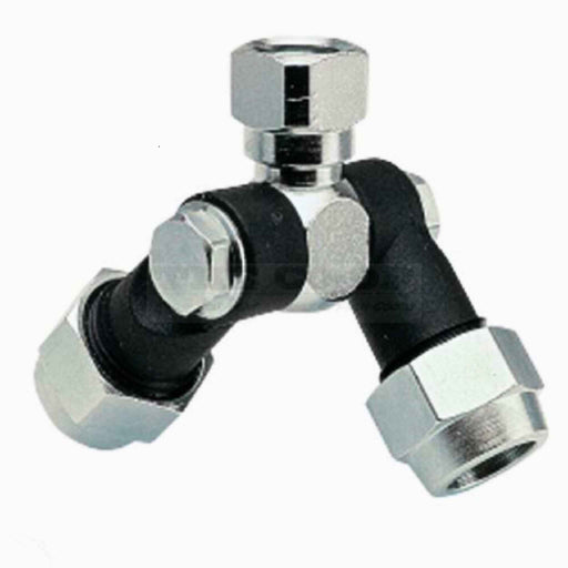 Braglia Swivel Nozzle Double 1/4 Inch BSPF Includes Caps 264.612.167