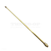 A gold-colored brass spray gun extension with a 12mm male inlet thread and a 12mm female outlet thread, designed for use with spray guns and nozzles.
