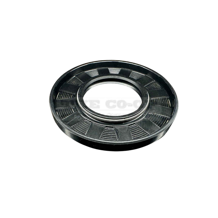 Black mechanical seal on a white background