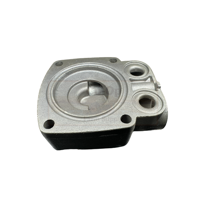 Metal mechanical component on a white background