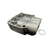 Metal mechanical part with a washer on a white background, branded 'Farm Supply'.