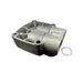 Metal mechanical part with a washer on a white background, branded 'Farm Supply'.