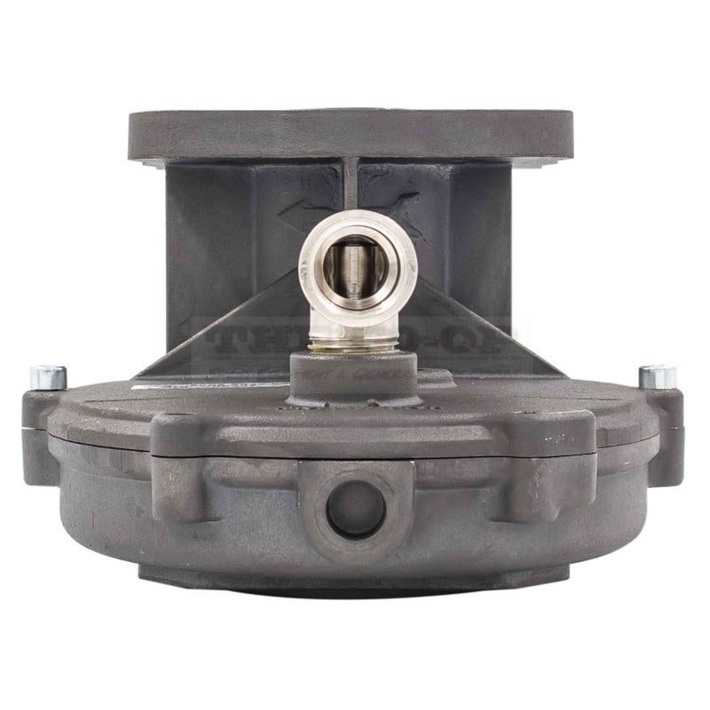 Mechanical component with metallic bearing on a white background