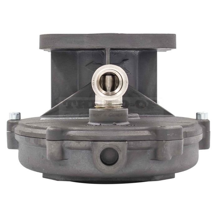 Mechanical component with metallic bearing on a white background