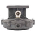 Mechanical component with metallic bearing on a white background
