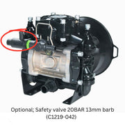 Silvan BP60K (BP60/20) Diaphragm Pump with optional safety relief valve