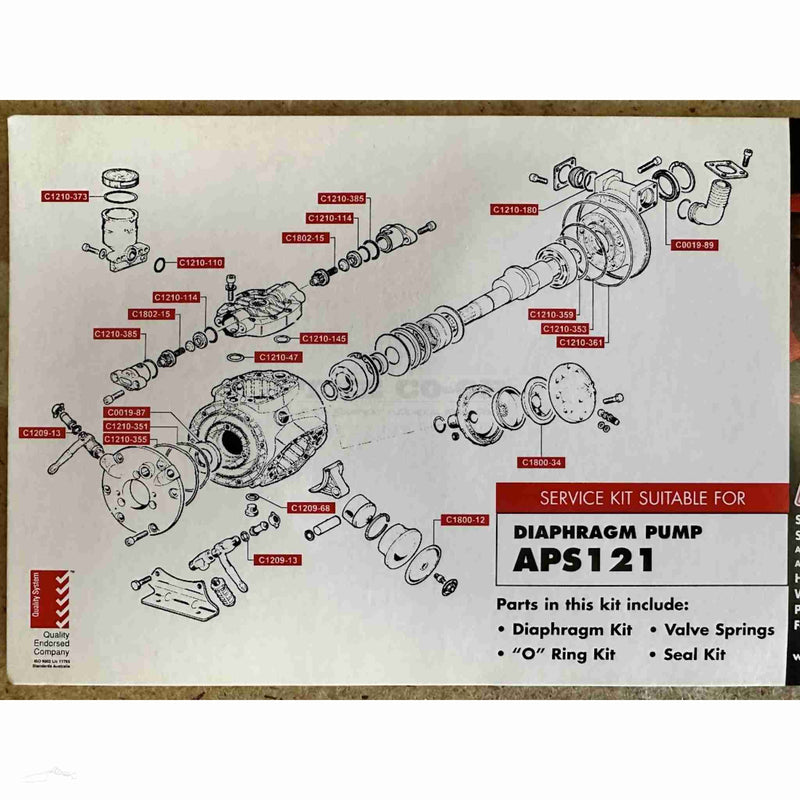 Silvan Replacement Part Service Kit Aps121 Pump (CSKAPS121)