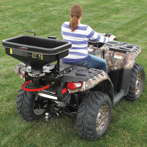 Fimco spreader mounted on ATV