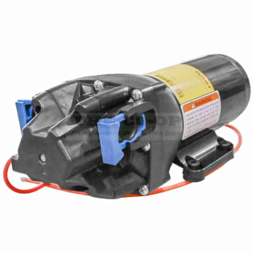 Mechanical pump with wiring on a white background
