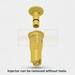 Purple farm supply injector with a white background