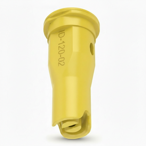 Purple plastic component with text on a white background