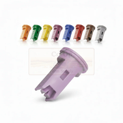 Set of colorful plastic components on a white background