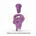 Purple agricultural injector with a clear background