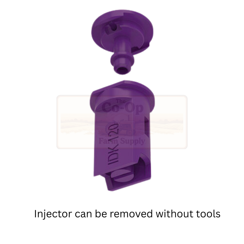 Lechler IDK injector with text on a white background 