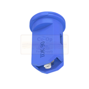Lechler IDK 90° air induction flat fan nozzle on white back ground