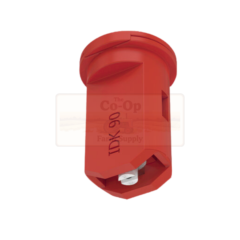 Lechler IDK90° air induction flat fan nozzle on white back ground