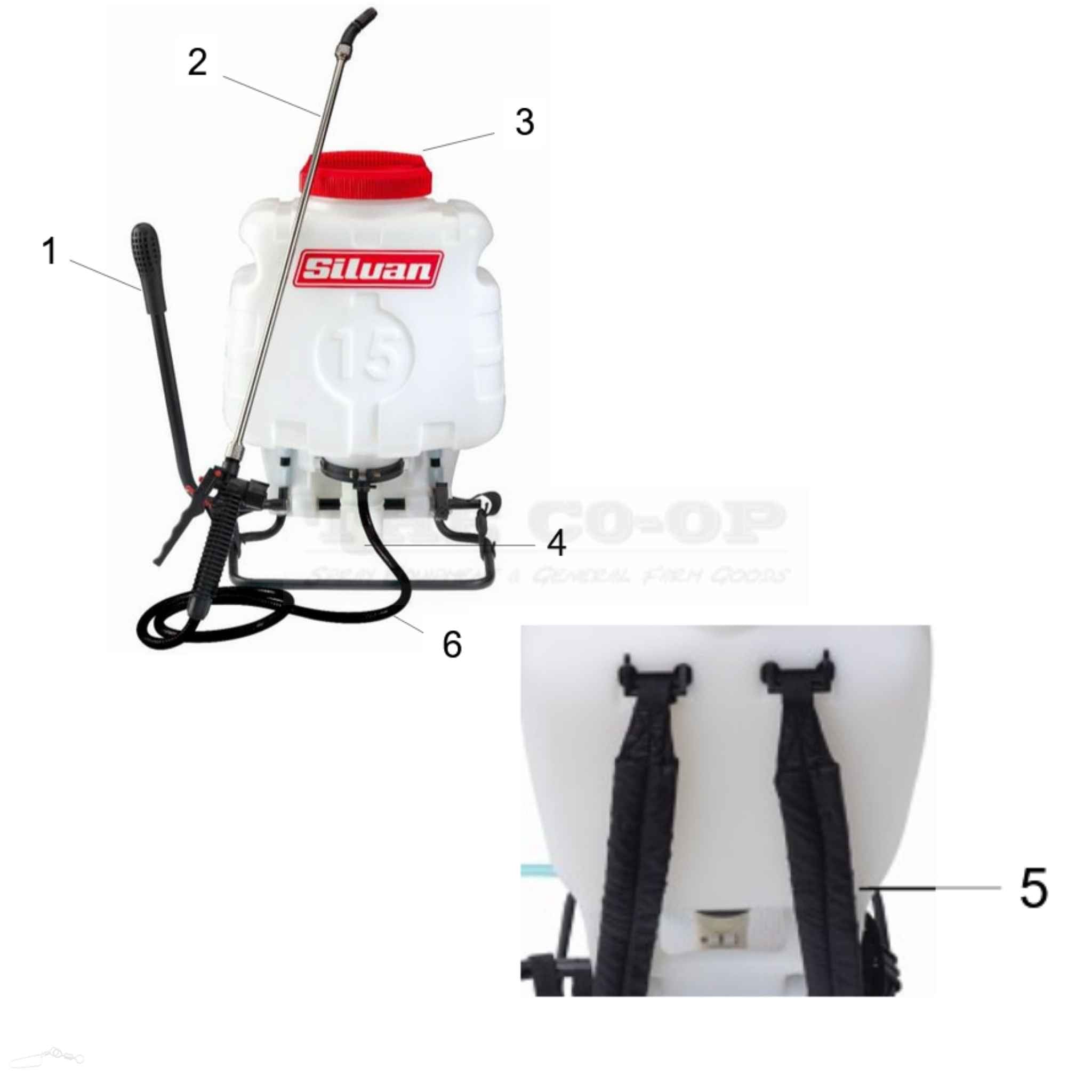 Silvan Selecta Pump Up and Backpack Sprayer Parts