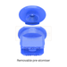Blue removable pre-atomizer on a white background