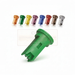 Set of colorful plastic components on a white background