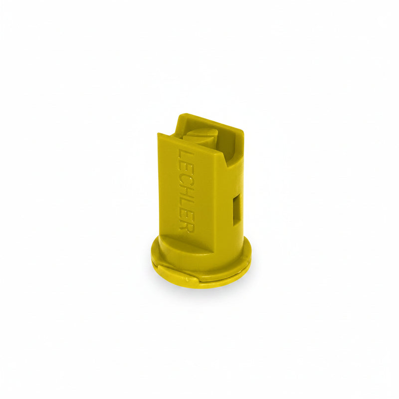 Yellow plastic component on a white background