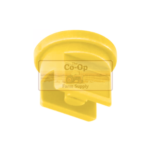 Lechler Yellow LU fan nozzle on white back ground 