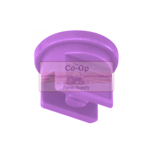 Purple lechler fan nozzle with  'The Co-Op Farm Supply' branding on a white background