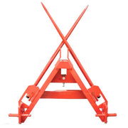 Bale frame with folded bale spikes rear view