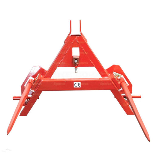Tractor quick hitch bale frame front view