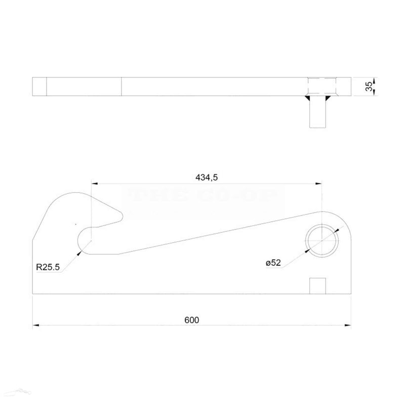 Loader Bracket (Pair), Replacement for: Claas dimensions