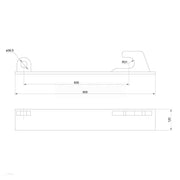  Loader Bracket (Pair), Replacement for: JCB QFit dimesnions