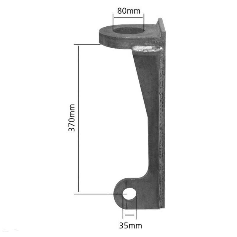Loader Bracket (Pair), Replacement for: Matbro, John Deere. Dimension