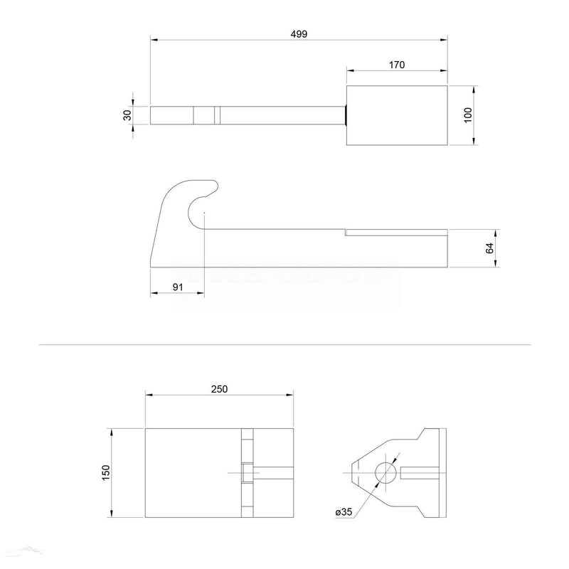 Loader Bracket (Pair), Replacement for: Merlo dimensions