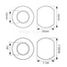 Technical drawing of a circular component with dimensions labeled s.1366