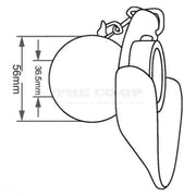Rapid Hitch Lower Link Ball, Guide Cone and Linch Pin (Cat. 2/3) metric dmensions