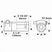 PTO Pump Adaptor - Bore Ø15/16'' x Female spline 1 3/8'' - 6 with Grub Screw. rear view specs