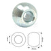Metal bushing with dimensions on a white background