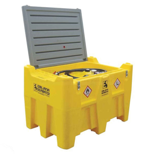 12 volt Diesel CARRYTANK® 440L with cover lid open