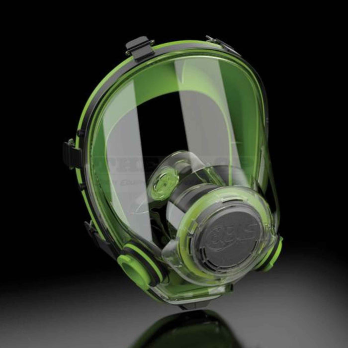Full face chemical mask with silicone seal connections